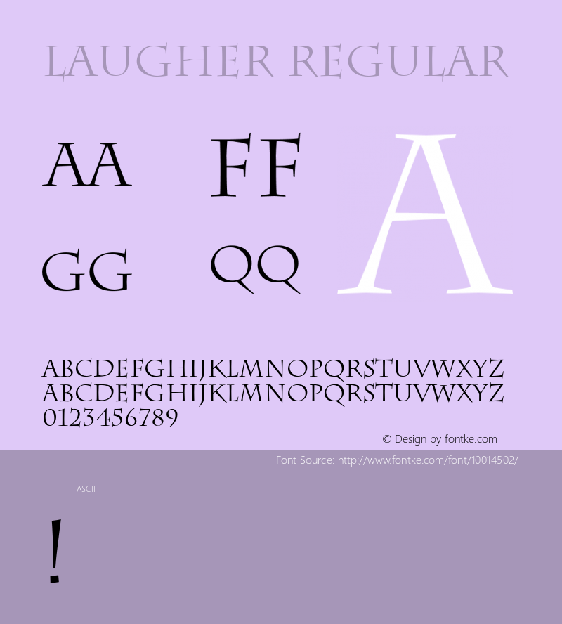 laugher regular unknown图片样张