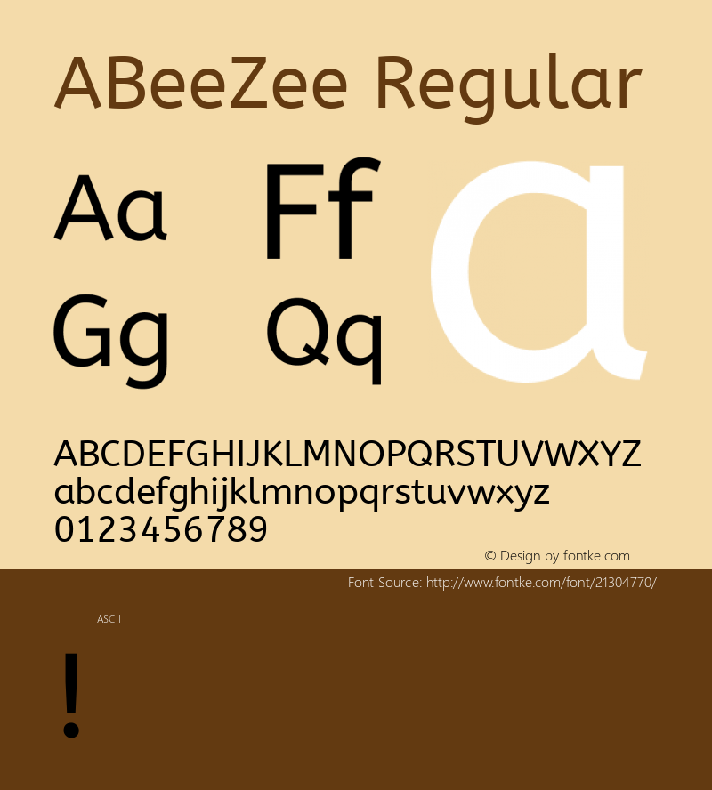 abeezee regular 图片样张