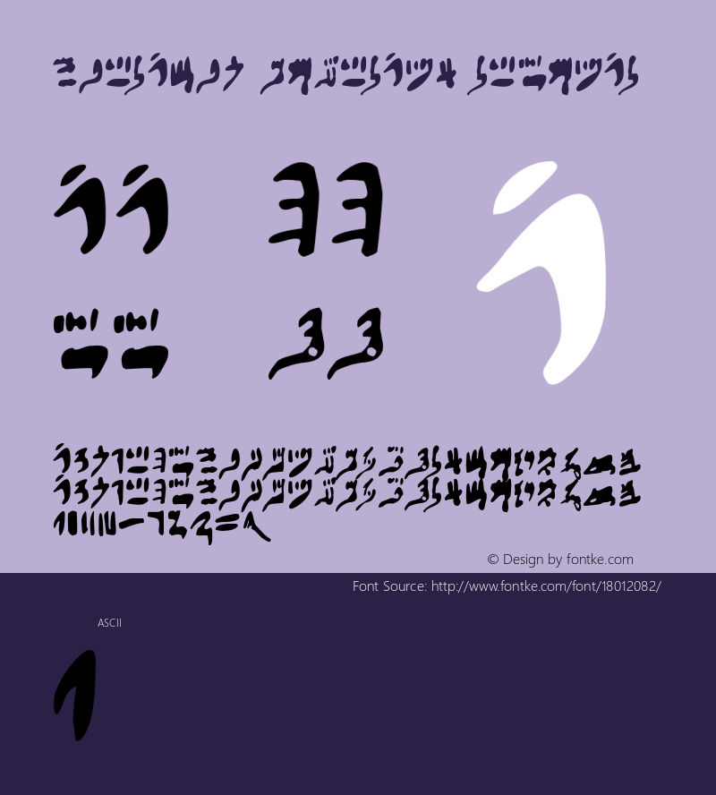 hieratic numerals regular version 1.000图片样张