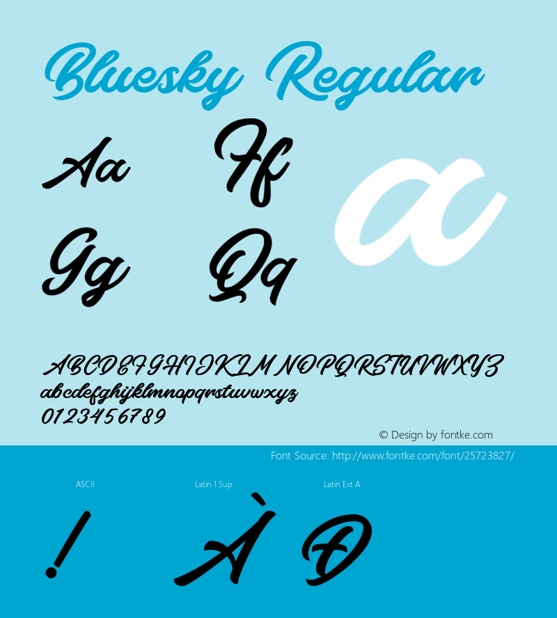 bluesky regular version 1.000图片样张-字体样张-字