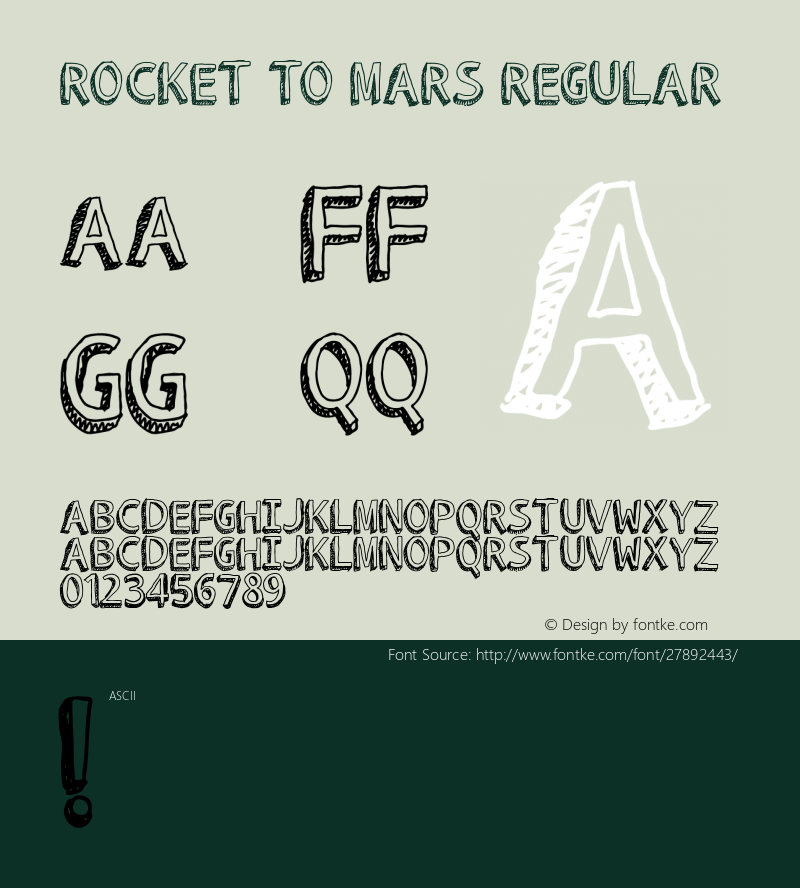 rocket to mars version 1.0图片样张-字体样张-字客网