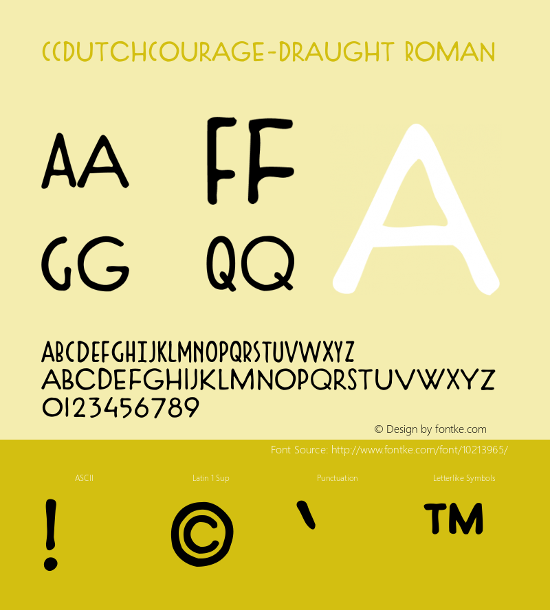 ccdutchcourage-draught roman version 1.00样张图片