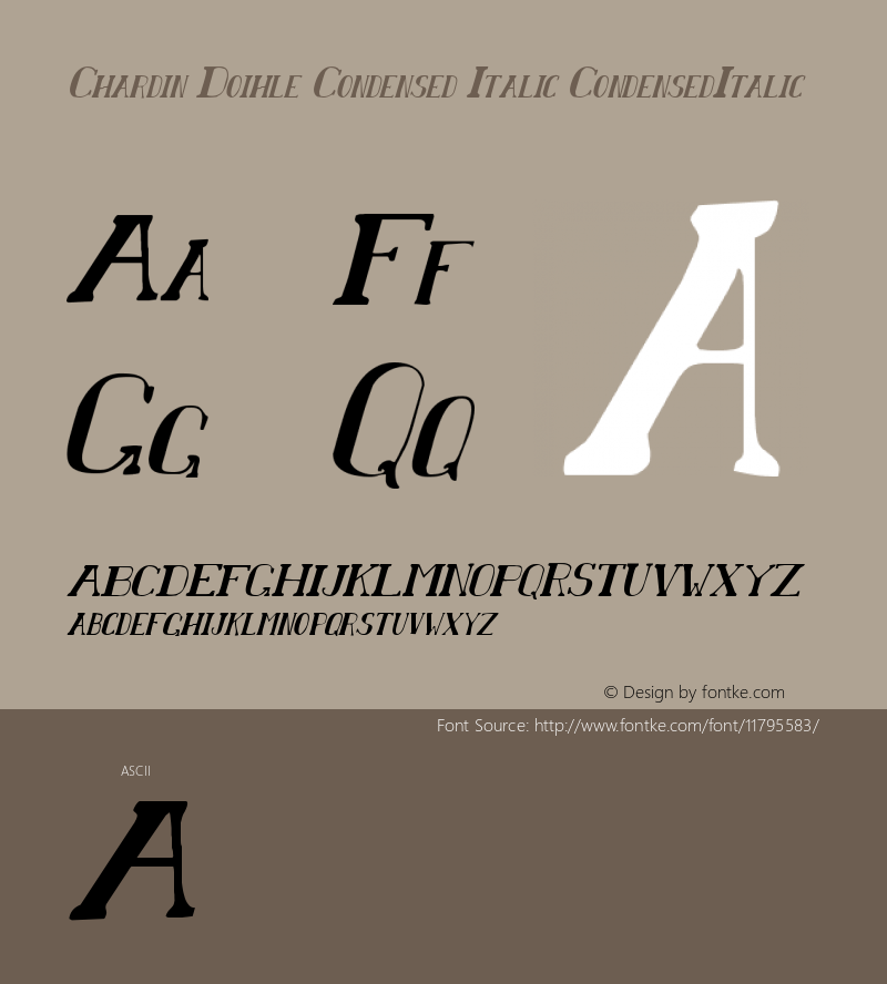 chardin doihle condensed italic condenseditalic version 1.