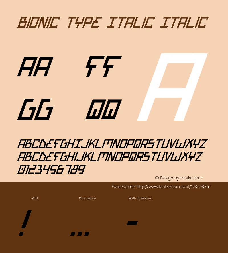 bionic type italic italic version 1图片样张