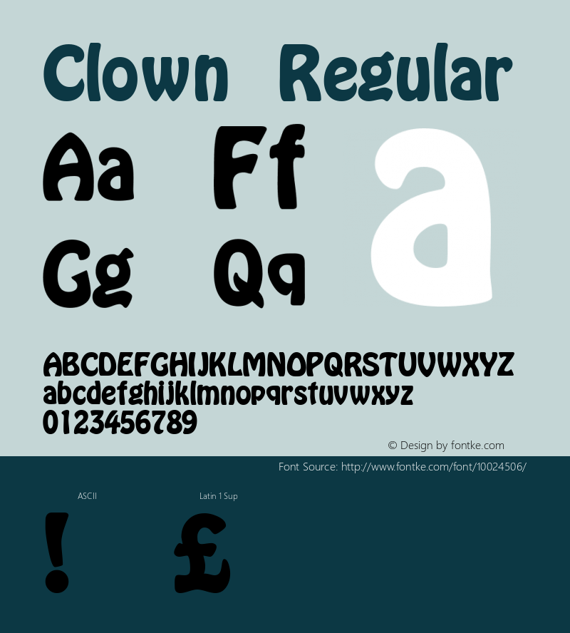 clown字体|clown unknown字体-ttf字体/未分类字体-字