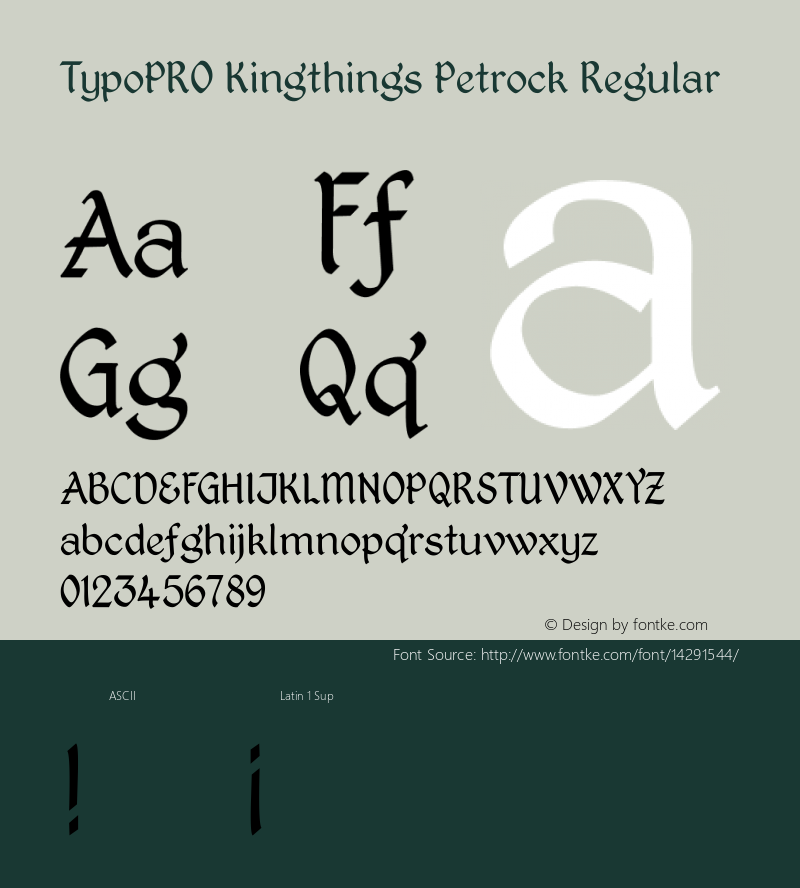 typopro kingthings petrock regular 2.0图片样张