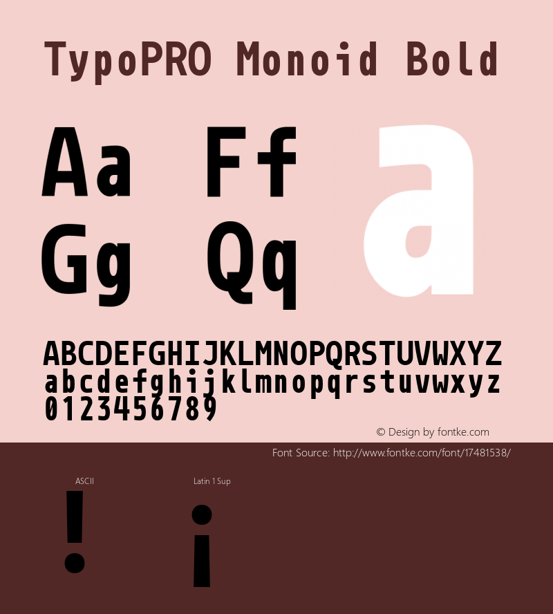 typopro monoid bold version 0.61图片样张