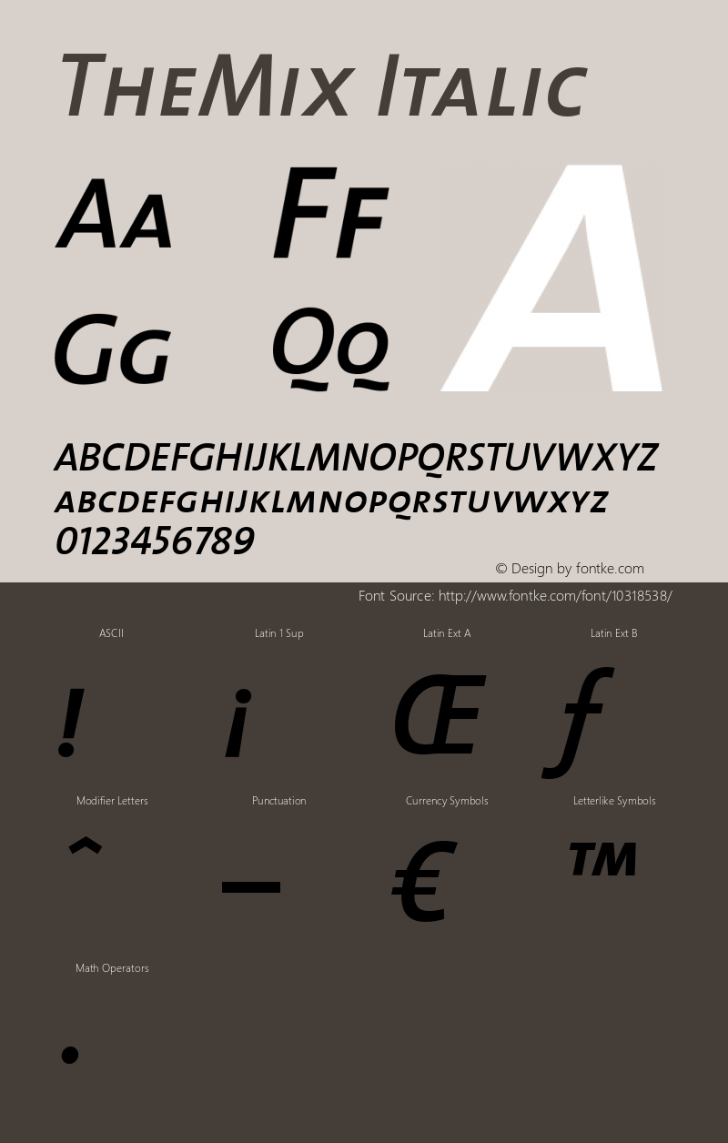 themix italic version 1.0样张图片