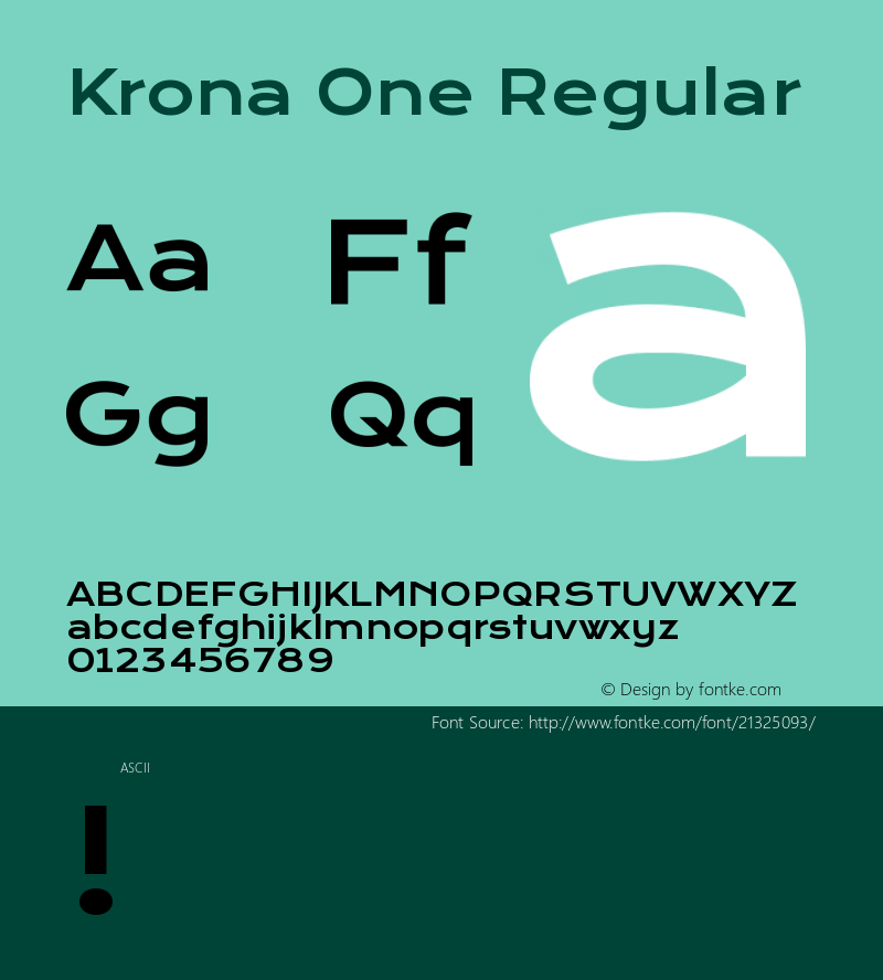 krona one regular 图片样张