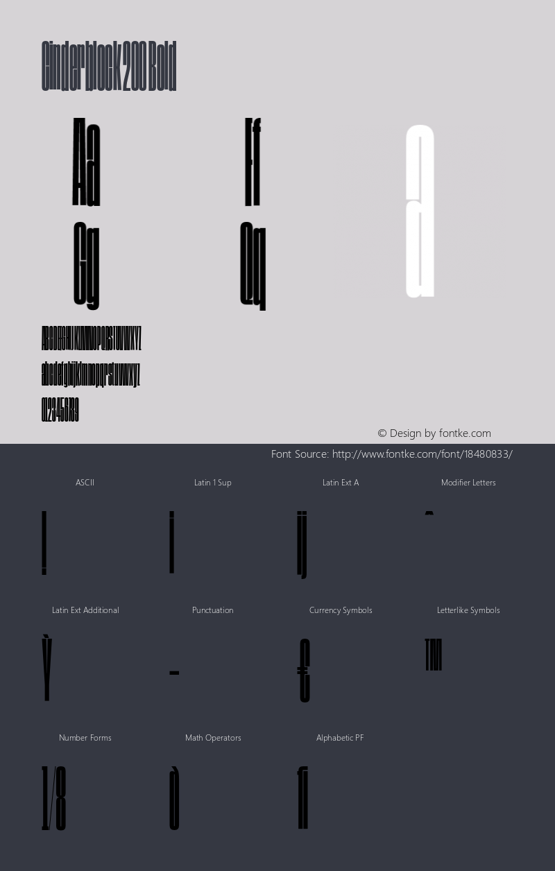 cinderblock 200 bold version 1.000图片样张