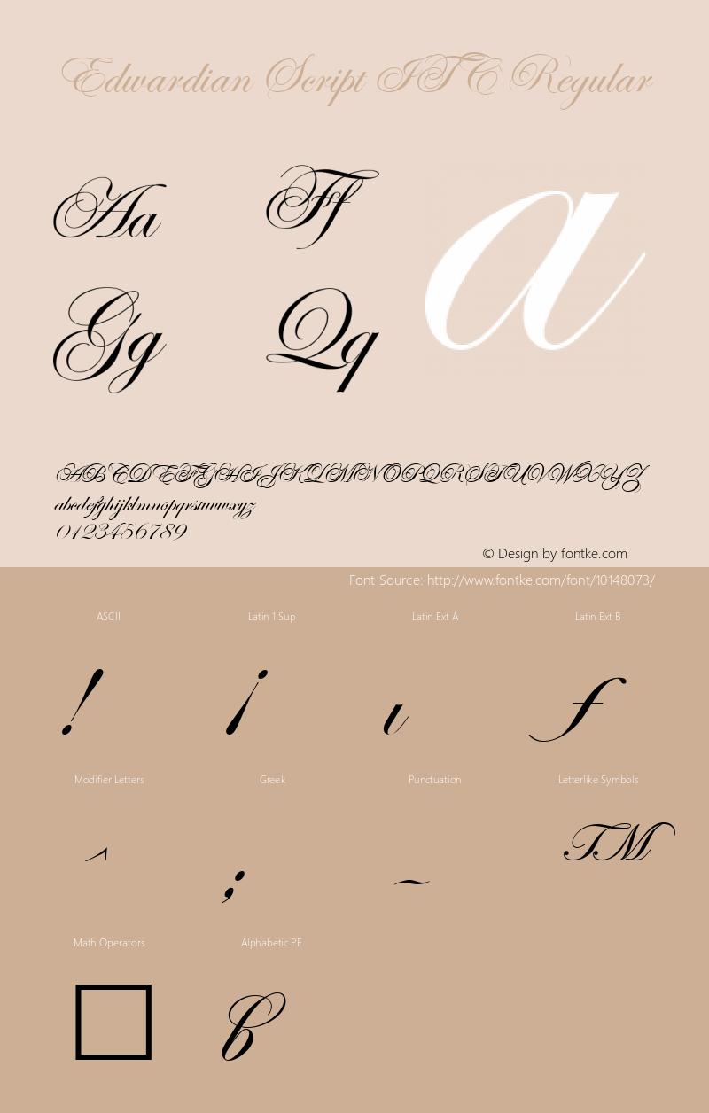 edwardian script itc regular version 001.005图片样张