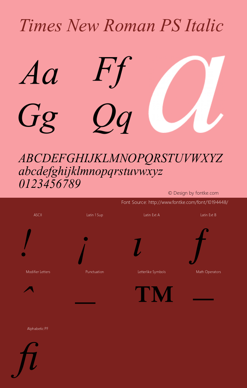 times new roman ps italic 001.001图片样张