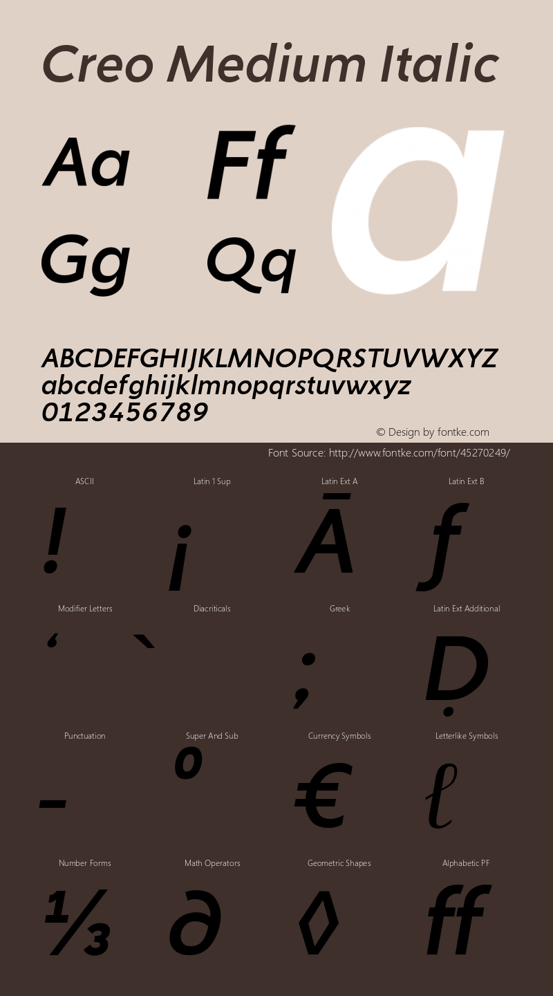 creo medium italic version 1.00;october 24, 2019;fontcreator 11.