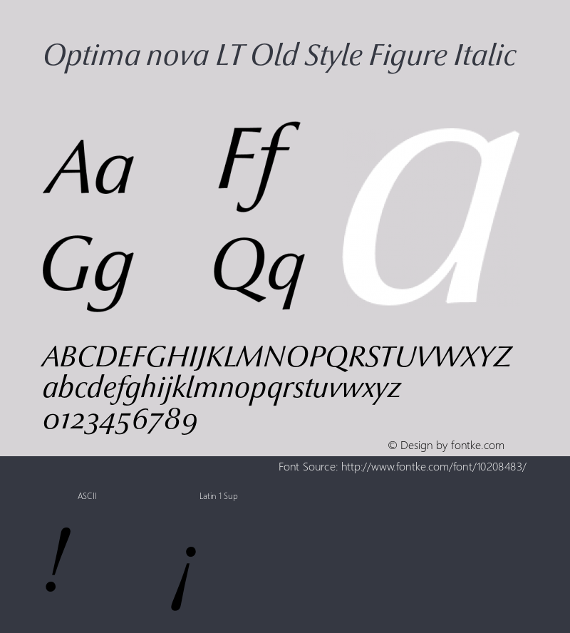 optima nova lt old style figure italic 001.000圖片樣張