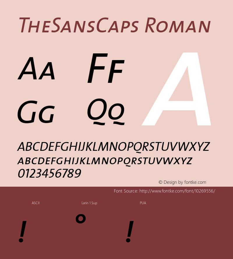 thesanscaps roman version 100样张图片